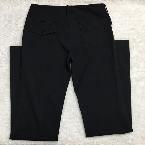 Alysi Women's Black Straight Slacks Trousers Pants Size 8 - Picture 7 of 14